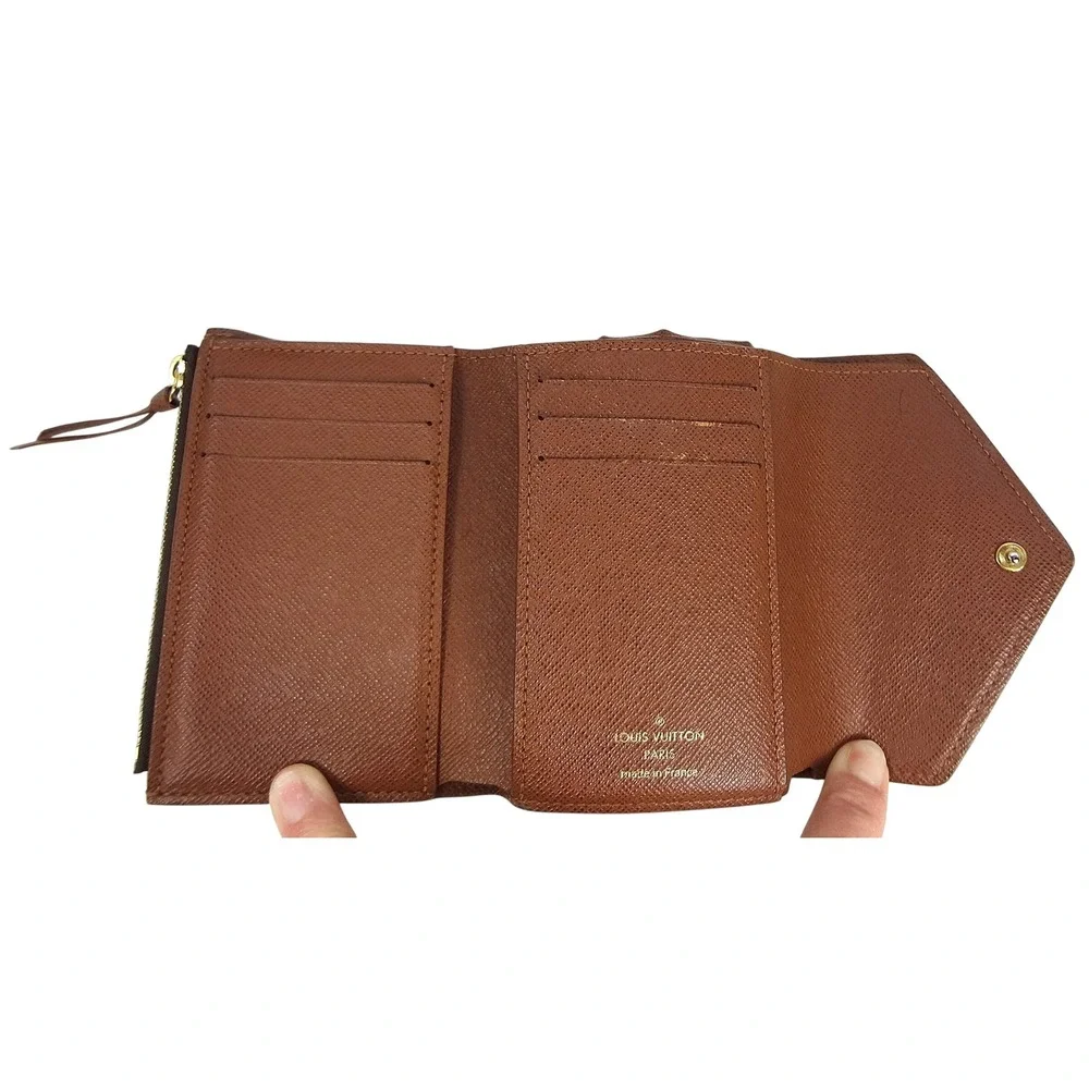 Louis Vuitton Monogram Victorine Armagnac Canvas Bi Fold‎ Wallet Brown Gold - Picture 6 of 13